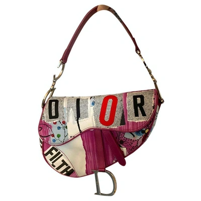 Pre-owned Dior Saddle Pink Cloth Handbag