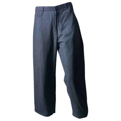 Pre-owned Neil Barrett Wool Trousers In Grey