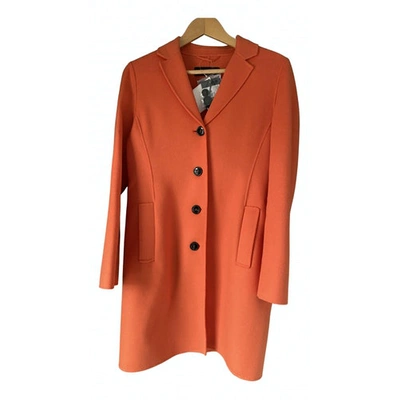 Pre-owned Max Mara Wool Coat In Orange