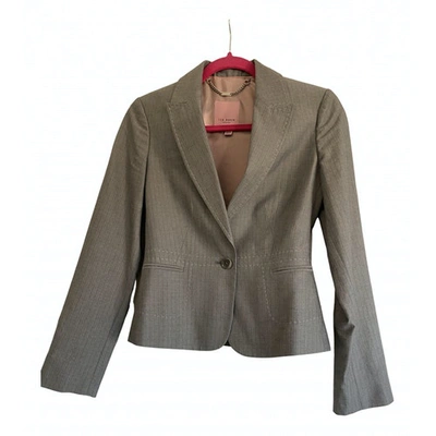 Pre-owned Ted Baker Jacket In Grey