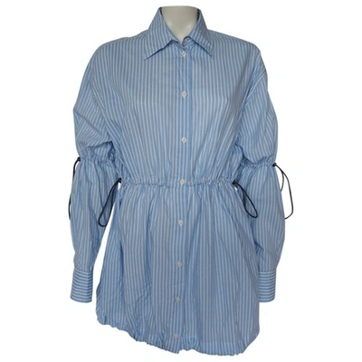 Pre-owned Ben Taverniti Unravel Project Silk Shirt In Blue
