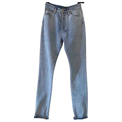 Pre-owned Alexandre Vauthier Straight Jeans In Blue