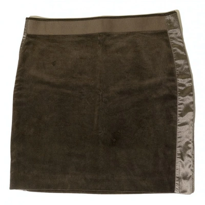 Pre-owned Philosophy Di Alberta Ferretti Velvet Mid-length Skirt In Brown