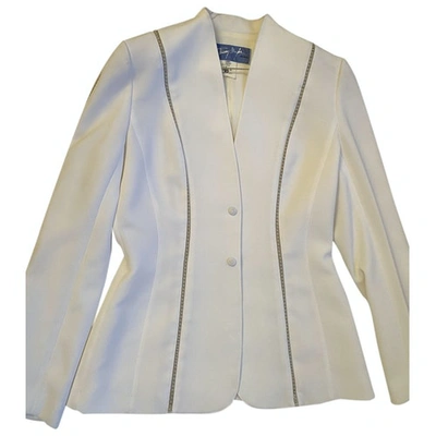 Pre-owned Mugler Silk Short Vest In White