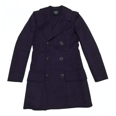 Pre-owned Jean Paul Gaultier Wool Coat In Purple