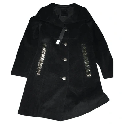 Pre-owned Faith Connexion Wool Coat In Black