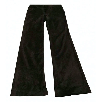 Pre-owned Joseph Velvet Large Pants In Black