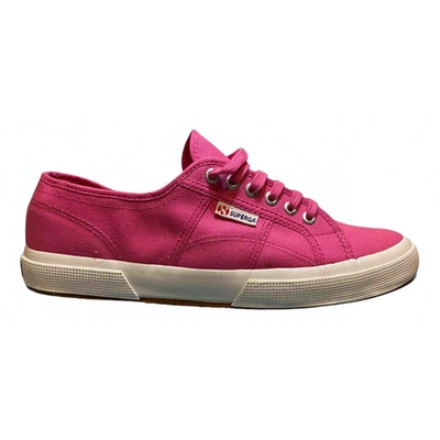 Pre-owned Superga Cloth Low Trainers In Pink