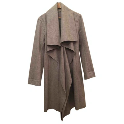 Pre-owned Nina Ricci Wool Coat In Grey
