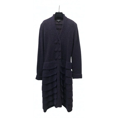 Pre-owned Emporio Armani Wool Coat In Purple