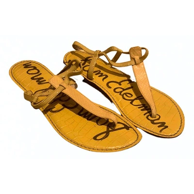 Pre-owned Sam Edelman Leather Sandals In Yellow