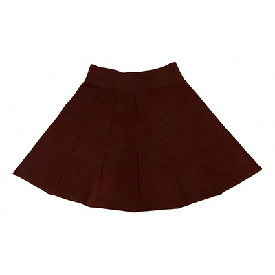 Pre-owned Club Monaco Mid-length Skirt In Burgundy