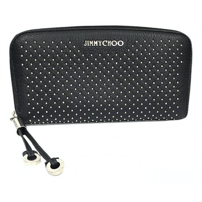 Pre-owned Jimmy Choo Leather Wallet In Black