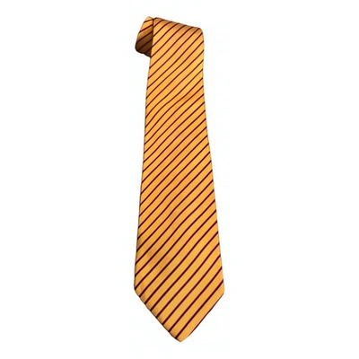 Pre-owned Etro Silk Tie In Yellow