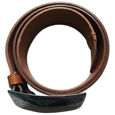 Pre-owned Dondup Leather Belt In Brown