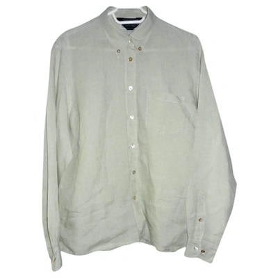 Pre-owned Max Mara Linen Shirt In Green