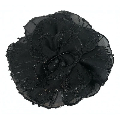 Pre-owned Emporio Armani Silk Pin & Brooche In Black