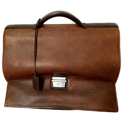 Pre-owned Cartier Brown Leather Bag
