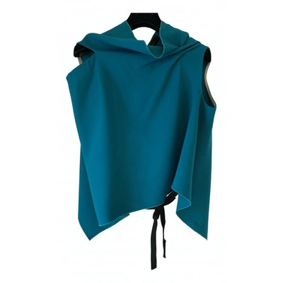 Pre-owned Roland Mouret Wool T-shirt In Turquoise