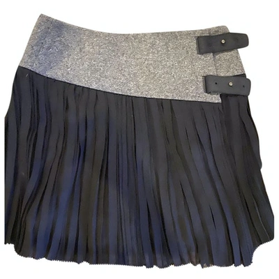 Pre-owned Rag & Bone Silk Mini Skirt In Black