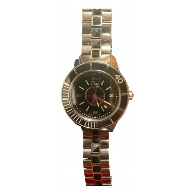 Pre-owned Dior Christal Watch In Silver