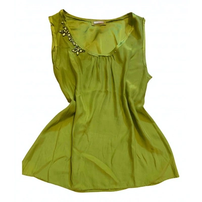 Pre-owned Max & Moi Silk Blouse In Green