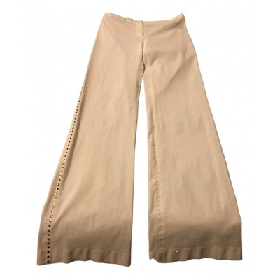 Pre-owned Patrizia Pepe Large Pants In White