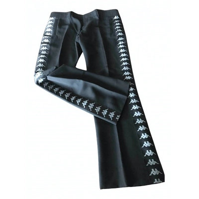 Pre-owned Faith Connexion Wool Straight Pants In Black