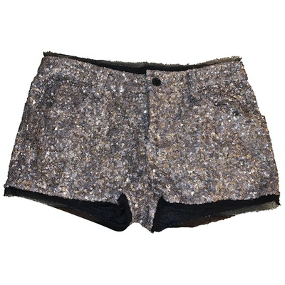 Pre-owned Zadig & Voltaire Glitter Shorts In Silver