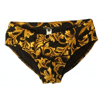 Pre-owned Versace Black Swimwear