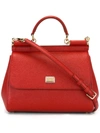 Dolce & Gabbana Sicily Shoulder Bag In Red