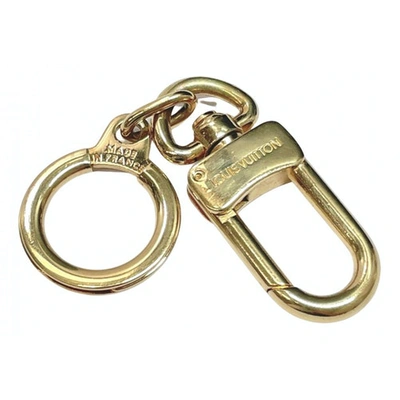 Pre-owned Louis Vuitton Leather Phone Charm In Gold