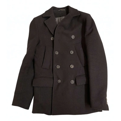 Pre-owned Fendi Wool Coat In Black