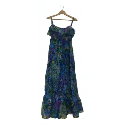 Pre-owned Givenchy Silk Maxi Dress In Blue