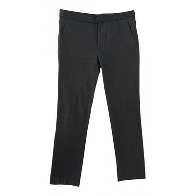 Pre-owned Lanvin Wool Trousers In Anthracite