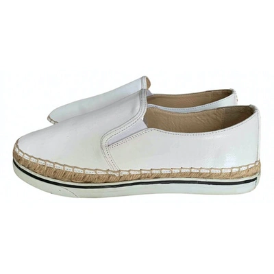 Pre-owned Jimmy Choo Cloth Espadrilles In White