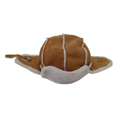 Pre-owned Woolrich Leather Hat In Camel