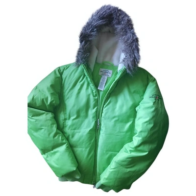 Pre-owned Polo Ralph Lauren Faux Fur Jacket In Green