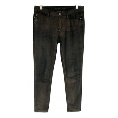Pre-owned Michael Kors Slim Jeans In Metallic