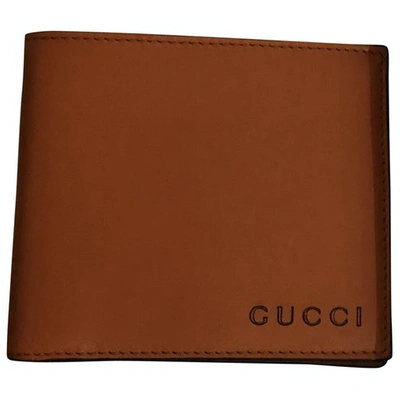 Pre-owned Gucci Leather Small Bag In Orange