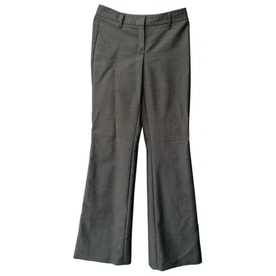 Pre-owned Hugo Boss Silk Trousers In Grey