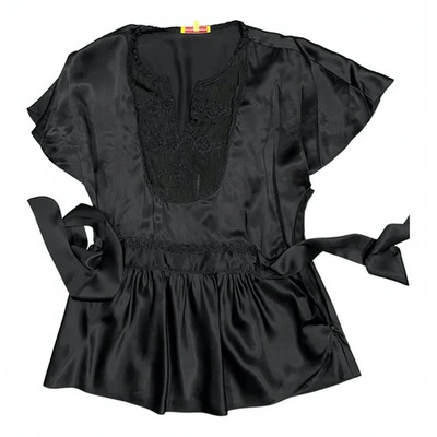 Pre-owned Catherine Malandrino Silk Blouse In Black