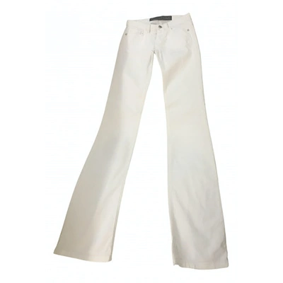 Pre-owned Mangano Straight Jeans In White