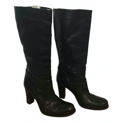Pre-owned Marella Leather Boots In Black