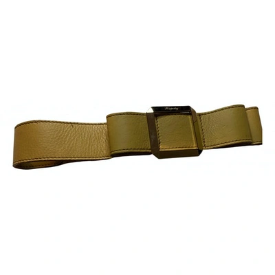 Pre-owned Temperley London Leather Belt In Yellow