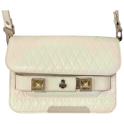 Pre-owned Proenza Schouler Ps11 Leather Bag In White