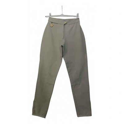 Pre-owned Moschino Straight Pants In Beige