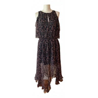 Pre-owned Joie Silk Mid-length Dress In Navy
