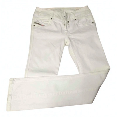 Pre-owned Diesel Slim Pants In White