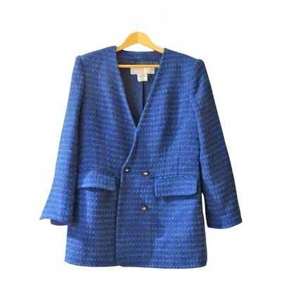 Pre-owned Nina Ricci Wool Coat In Blue